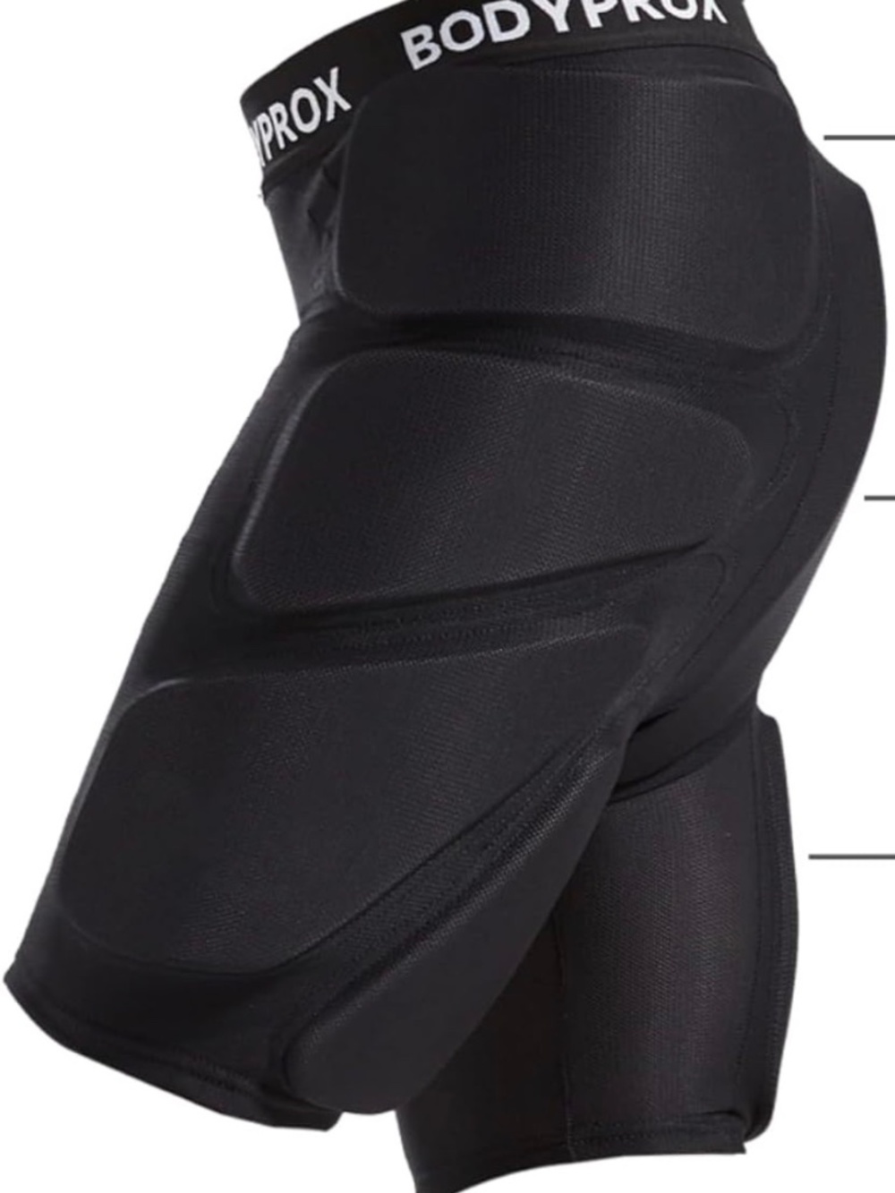 NEW. Bodyprox  Impact Padded Athletic Shorts M Black